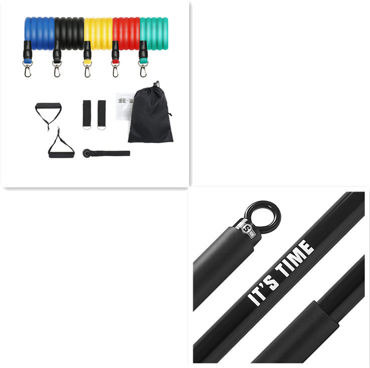 Home Fitness Equipment Tpe Latex 11 Piece Set Tensioner - EverActive Fitness