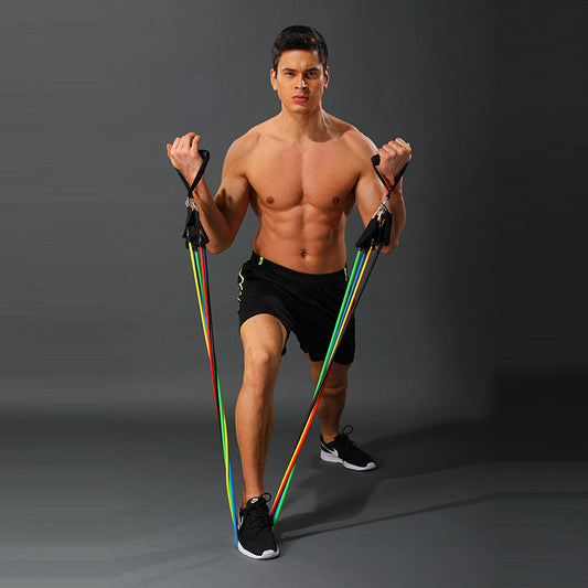 Home Fitness Equipment Tpe Latex 11 Piece Set Tensioner - EverActive Fitness