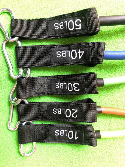 Home Fitness Equipment Tpe Latex 11 Piece Set Tensioner - EverActive Fitness