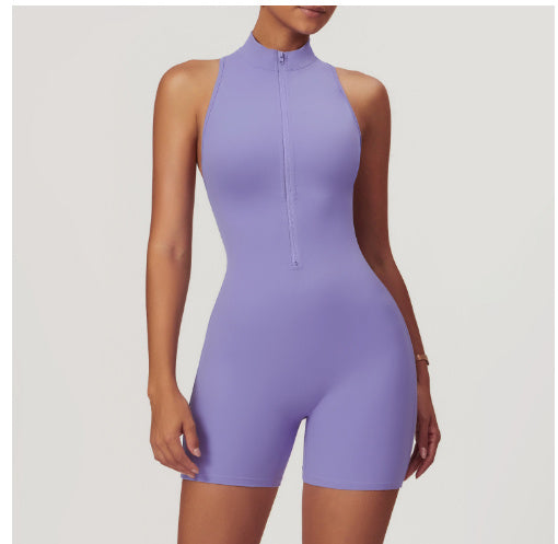 Fitness Backless Jumpsuit With Zipper - EverActive Fitness