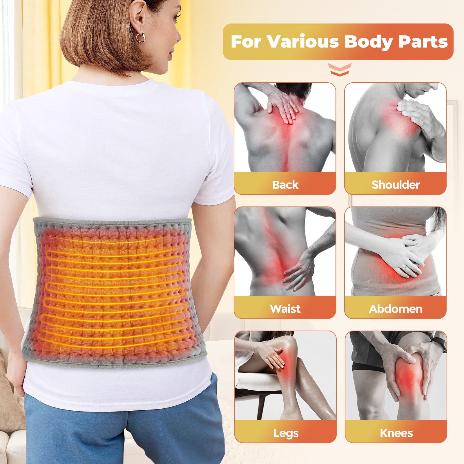 Adjustable Back Heating Support Belt - EverActive Fitness
