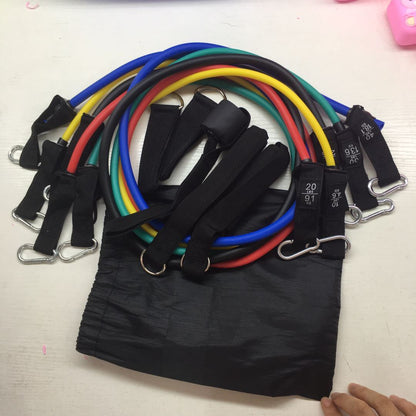 Home Fitness Equipment Tpe Latex 11 Piece Set Tensioner - EverActive Fitness