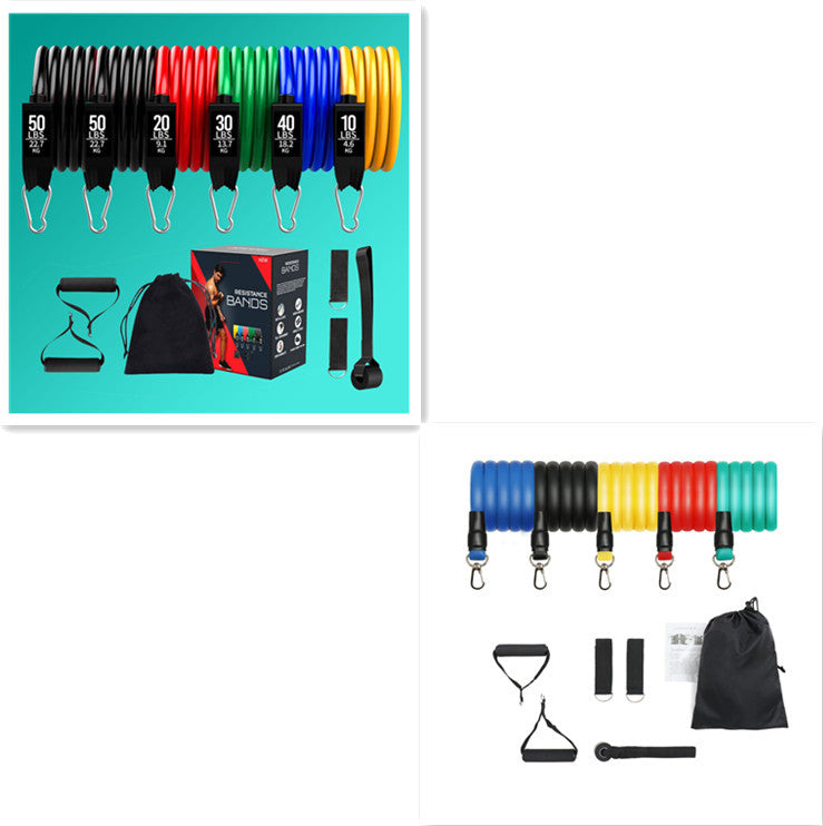 Home Fitness Equipment Tpe Latex 11 Piece Set Tensioner - EverActive Fitness