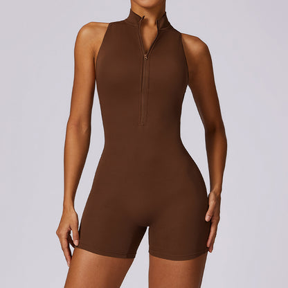 Fitness Backless Jumpsuit With Zipper - EverActive Fitness