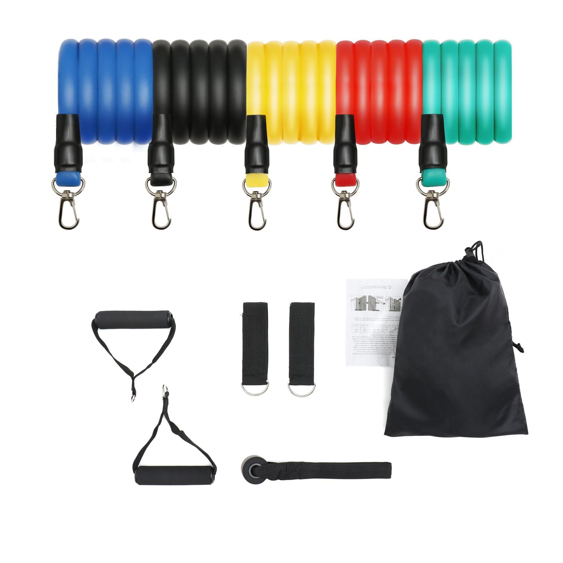 Home Fitness Equipment Tpe Latex 11 Piece Set Tensioner - EverActive Fitness