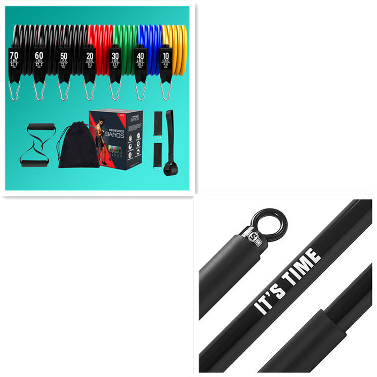 Home Fitness Equipment Tpe Latex 11 Piece Set Tensioner - EverActive Fitness
